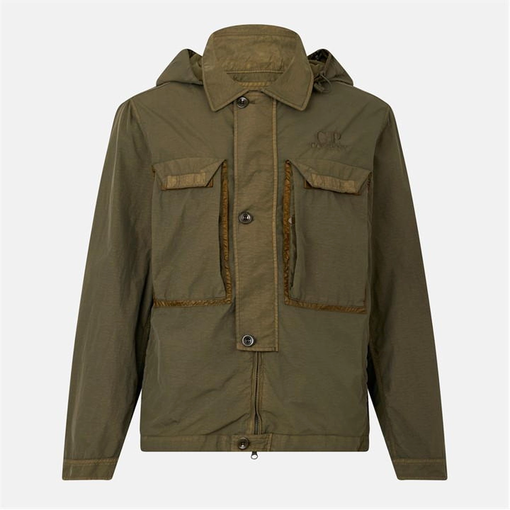 CP Company Flatt Nylon Goggle Overshirt - Green